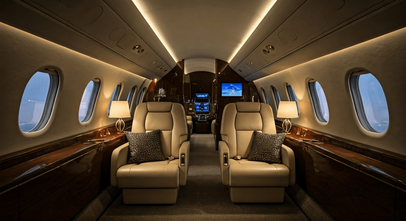 Luxury Private Jet Interior